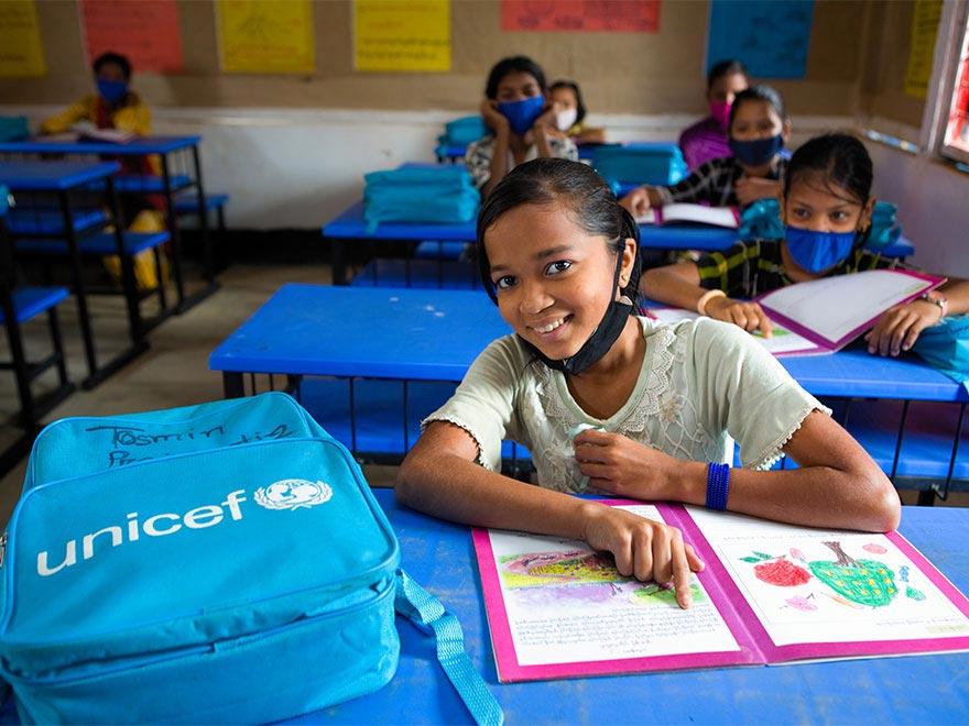 Imagen de una niña rohingya