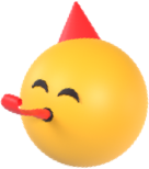 Icono de cara celebrando