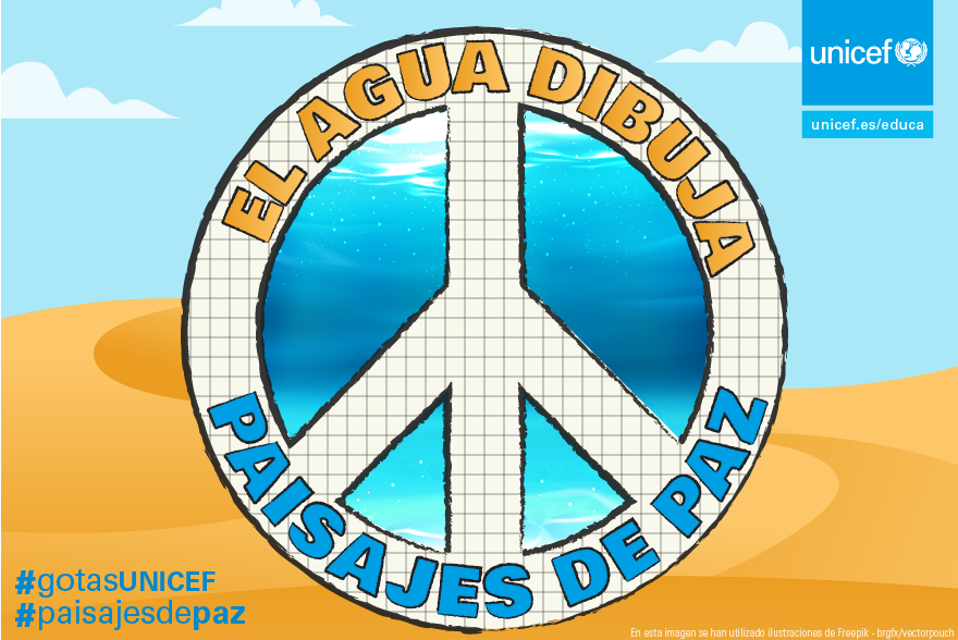 El agua dibuja paisajes de paz: Actividad para el Día de la Paz