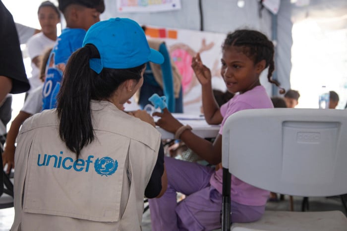 UNICEF desde el primer momento con los niños de Venezuela.