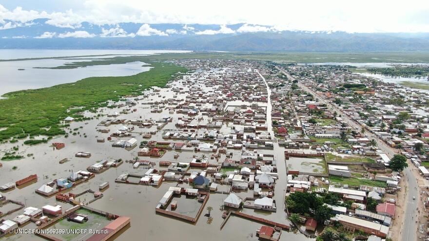 Imagen aérea de las inundaciones en Burundi