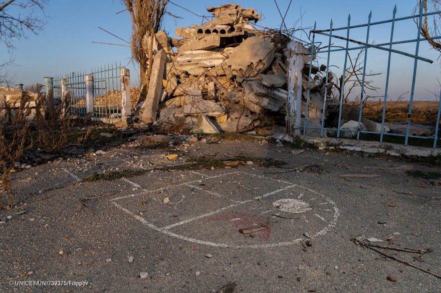 UNICEF pide el fin inmediato de los ataques contra zonas civiles en Ucrania tras la muerte de nueve niños