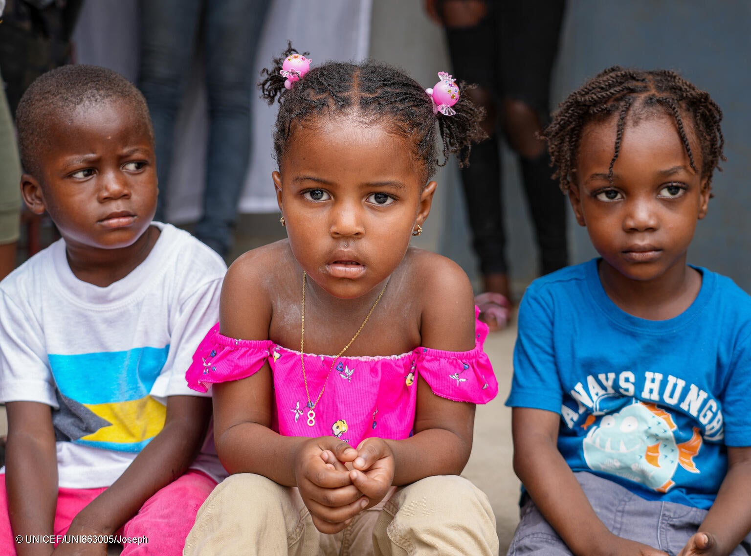 niños y niñas en Haití