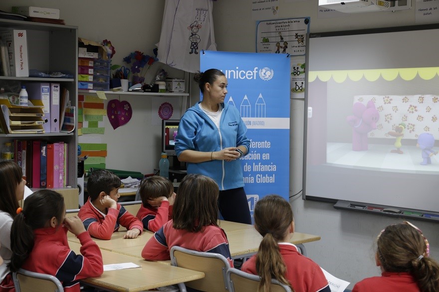 Un aula en uno de los centros referentes de UNICEF