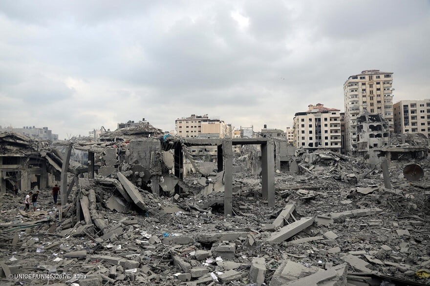 Imagen de los destrozos causados por la guerra en la Franja de Gaza