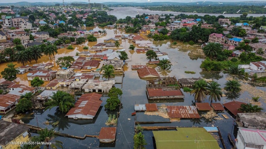 Inundaciones en Kinshasa el 12 de enero de 2024