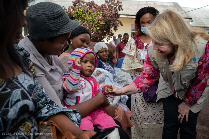 La directora ejecutiva de UNICEF en su visita a RDC