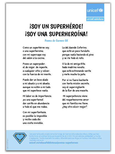 Un poema sobre los superhéroes del confinamiento | UNICEF