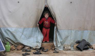 Una niña siria en un campamento de refugiados