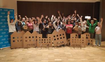 Foto de familia del Encuentro de Ciudades Amigas de la Infancia de Cataluña