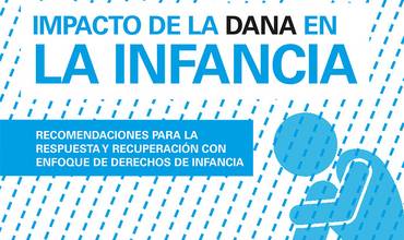 Portada del informe de UNICEF España con recomendaciones para la recuperación de la DANA