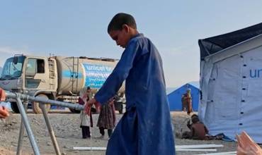 Equipos de UNICEF dando respuesta al terremoto de Afganistán.
