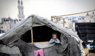 Niños desplazados en Oriente Medio.