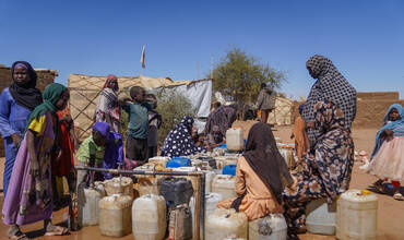 Grupo de familias en Darfur