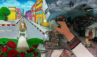 dibujo estremecedor de una niña de la franja de Gaza