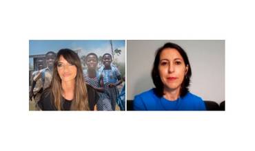 Sara Carbonero y Meritxell Relaño durante la conexión en directo