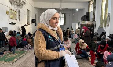 Faiza, educadora de la salud en una organización apoyada por UNICEF en Siria.