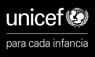 Logo de UNICEF sobre fondo Negro