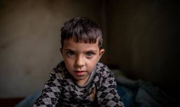 Pobreza infantil como consecuencia de la guerra en Ucrania.