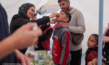 La campaña masiva de vacunación contra la polio continuará en la Franja de Gaza
