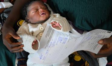 Un bebé registrado al nacer en Costa de Marfil