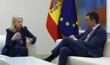 La directora ejecutiva de UNICEF, Catherine Russell y Pedro Sanchez