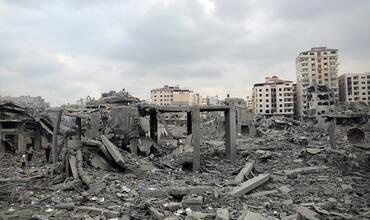 Imagen de los destrozos causados por la guerra en la Franja de Gaza