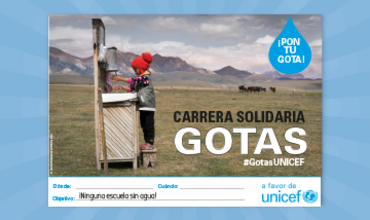 Cartel de la carrera de Gotas UNICEF