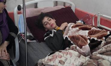 Paciente infantil en un hospital de Gaza durante la guerra