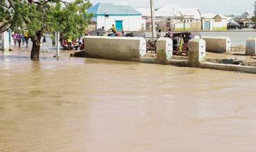 Calles inundadas en Somalia