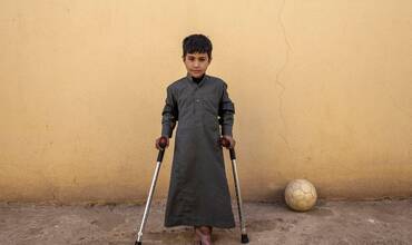 Un niño herido en un ataque en Irak