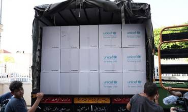 Suministros de UNICEF listos para ser entregados a la población de Líbano