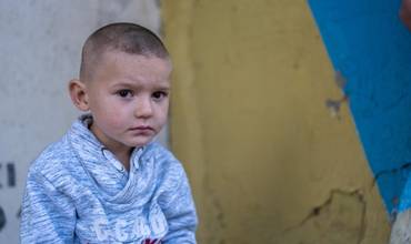 Uno de los niños afectados por el conflicto en Ucrania