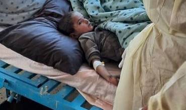 Uno de los niños víctimas del terremoto