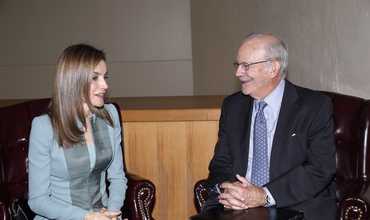 Doña Letizia se reúne con el Director Ejecutivo de UNICEF, Anthony Lake, y con el Presidente del Comité Español de UNICEF, Carmelo Angulo