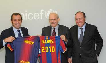 Sandro Rosell y Anthony Lake se reúnen en la sede de UNICEF en Nueva York