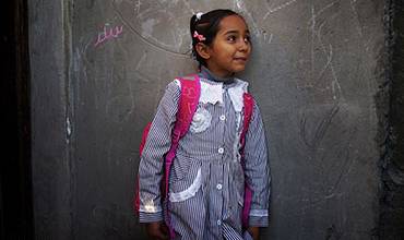 Una niña de Gaza a la vuelta de la escuela