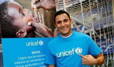 El futbolista del Real Madrid Keylor Navas, nuevo Amigo de UNICEF
