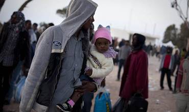 Niños en riesgo en el campamento de Shousha