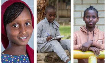 Niños del norte de Etiopía afectados por el conflicto.