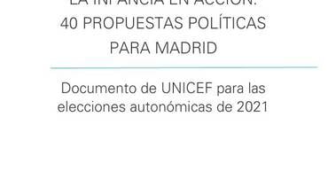 La infancia en acción: 40 propuestas electorales para Madrid