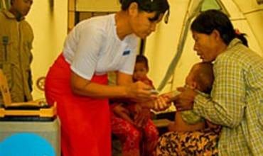 Evitar el sarampión tras la catástrofe en Myanmar