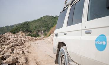 Transportando ayuda en Haití.