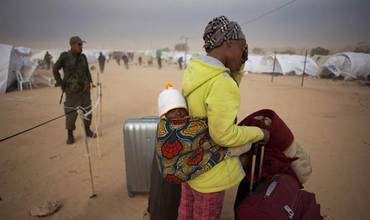 Refugiados en los campamentos de Túnez