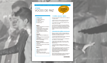Voces de paz: actividad para Educación Secundaria