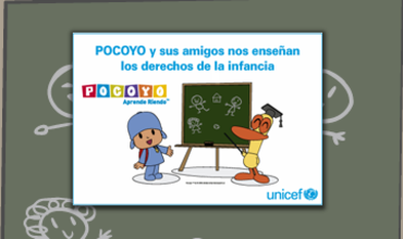 Pocoyó: fichas para colorear sobre os dereitos da infancia