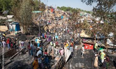 Una de las zonas afectadas por el incendio