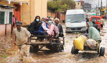 La tormenta tropical a su paso por Antananarivo, Madagascar