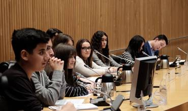 Luis durante su intervención en 2017 en la primera comparecencia en el Congreso
