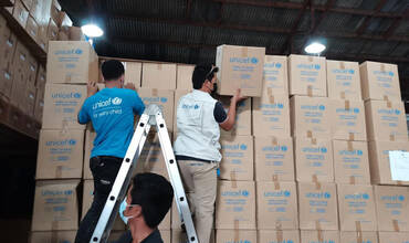 UNICEF está en el terreno evaluando la situación y liderando los equipos de respuesta